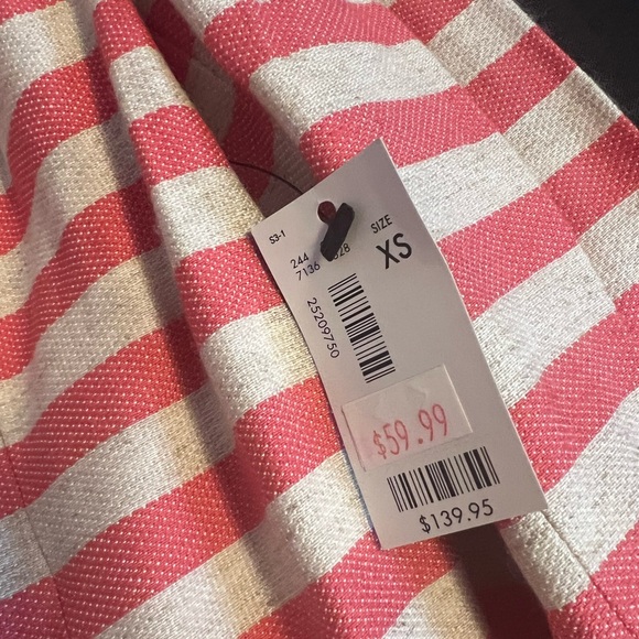 The Limited Coral and Cream Striped Blazer - Picture 6 of 6